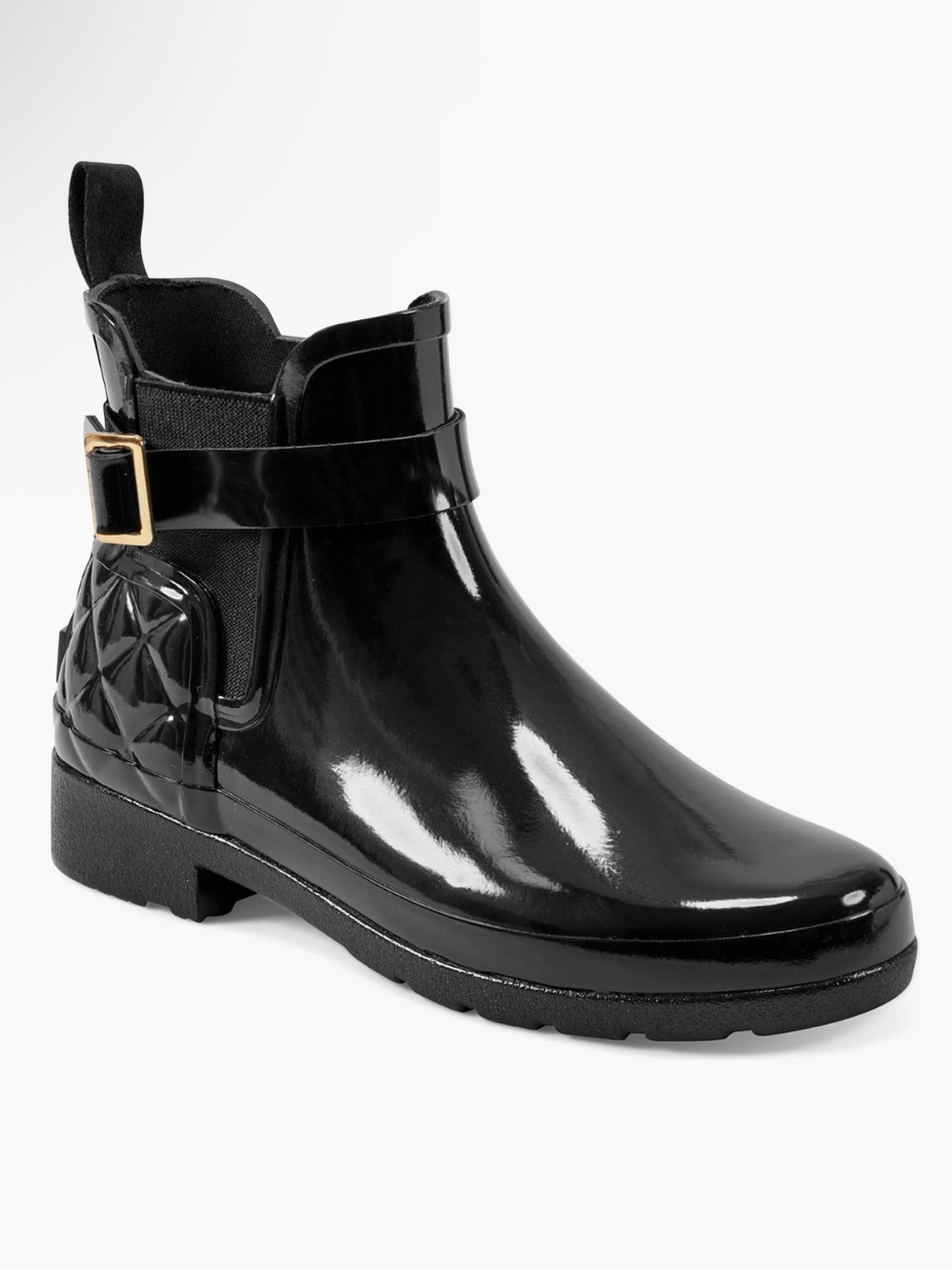 NWOT Hunter Original Refined Quilted Gloss Chelsea Waterproof Boot Size 7